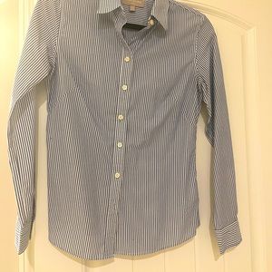 Striped button down top